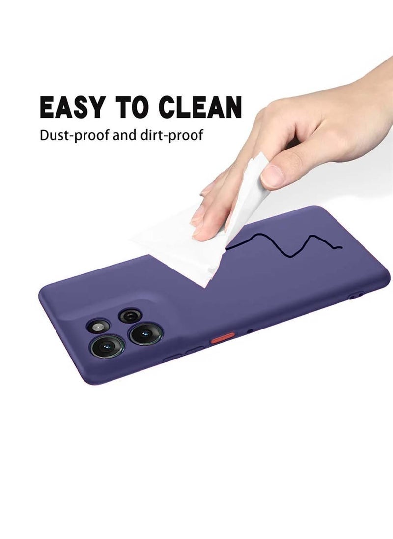 Raxoom Motorola Moto G15 4G 2025 Premium Soft Liquid Silicone Case Cover â€“ Eggplant Purple | Shockproof, Anti-Scratch, Slim Fit, Non-Slip Grip, Microfiber Lining, Stylish & Protective Phone Back Cover for Moto G15 - Image 3