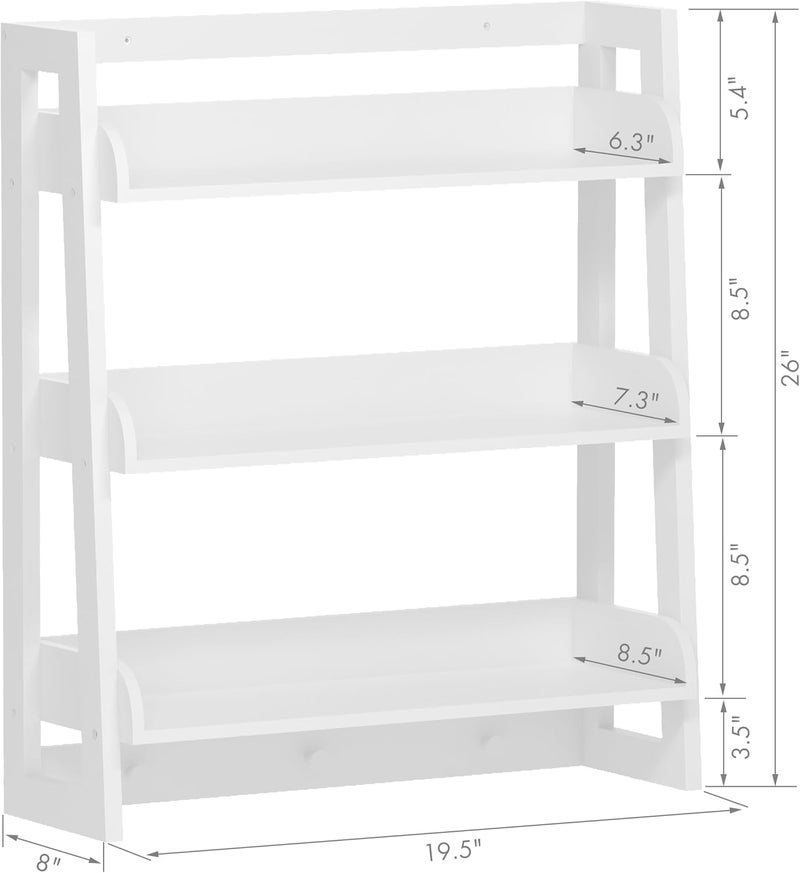 U-tex Bathroom Wall Shelf, Over Toilet Storage Shelf Organizer, 3-Tier Wall Mount Shelf Rack with Hook, White - Image 3