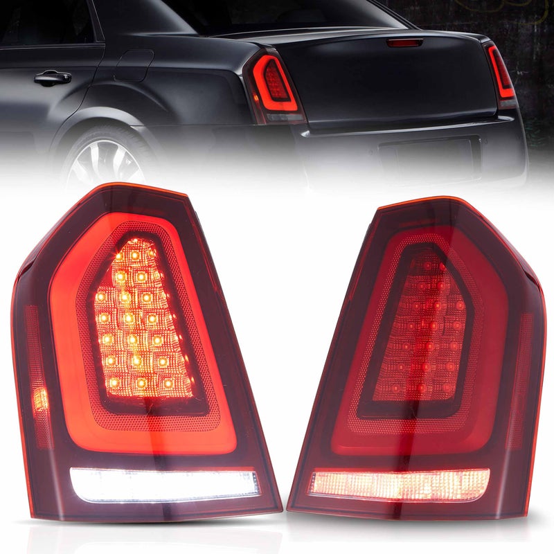 VLAND Tail lights Fit for 20112014 2nd Gen Chrysler 300Lancia Thema Red