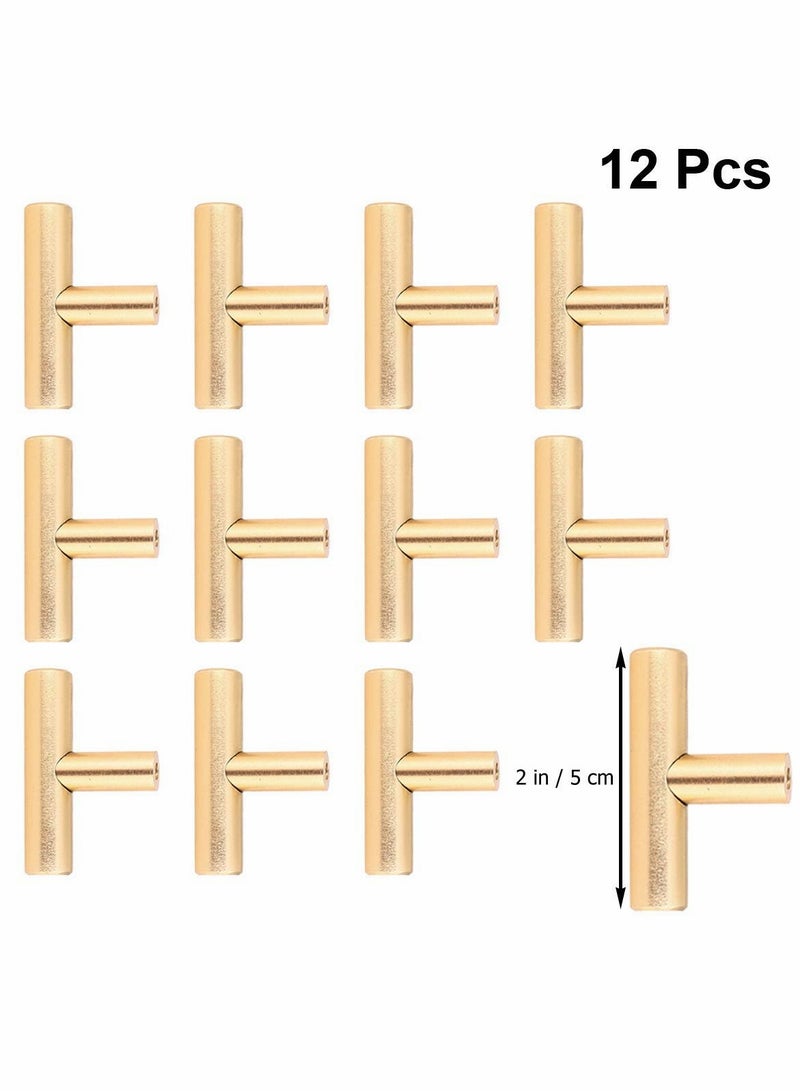 Alloy Pull Handle Cupboard Cabinet Wardrobe Door Knobs, Drawer Pull Handle for Home Bedroom (Golden, 12pcs) - Image 5