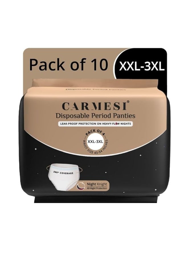 Carmesi Disposable Period Panties for Women - Pack of 10 (XXL-3XL) | 360° Protection for Super Heavy Flow | Leak Proof & No Rashes | Maternity Panties | All Night Protection | Ultra Absorbent Core - Image 1