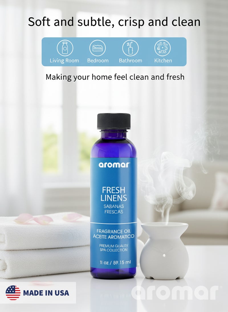 Aromar Spa Aromatic Oil – Fresh Linens Fragrance, 59.15ml - Image 3