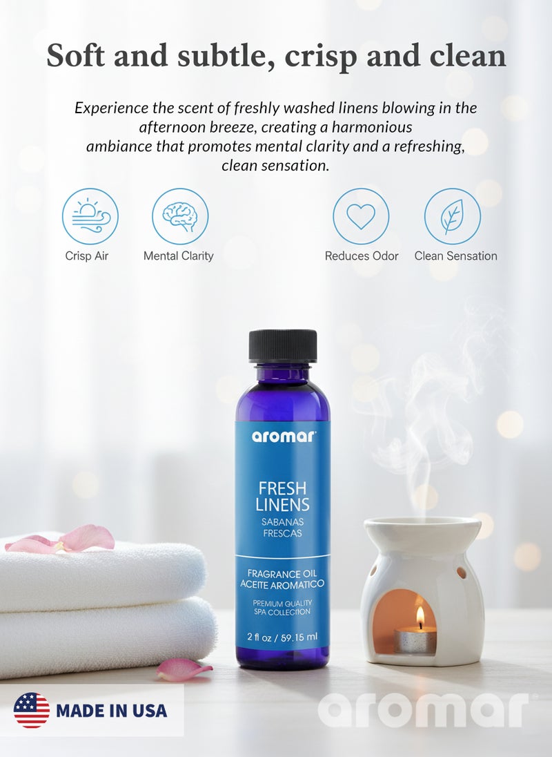 Aromar Spa Aromatic Oil – Fresh Linens Fragrance, 59.15ml - Image 4