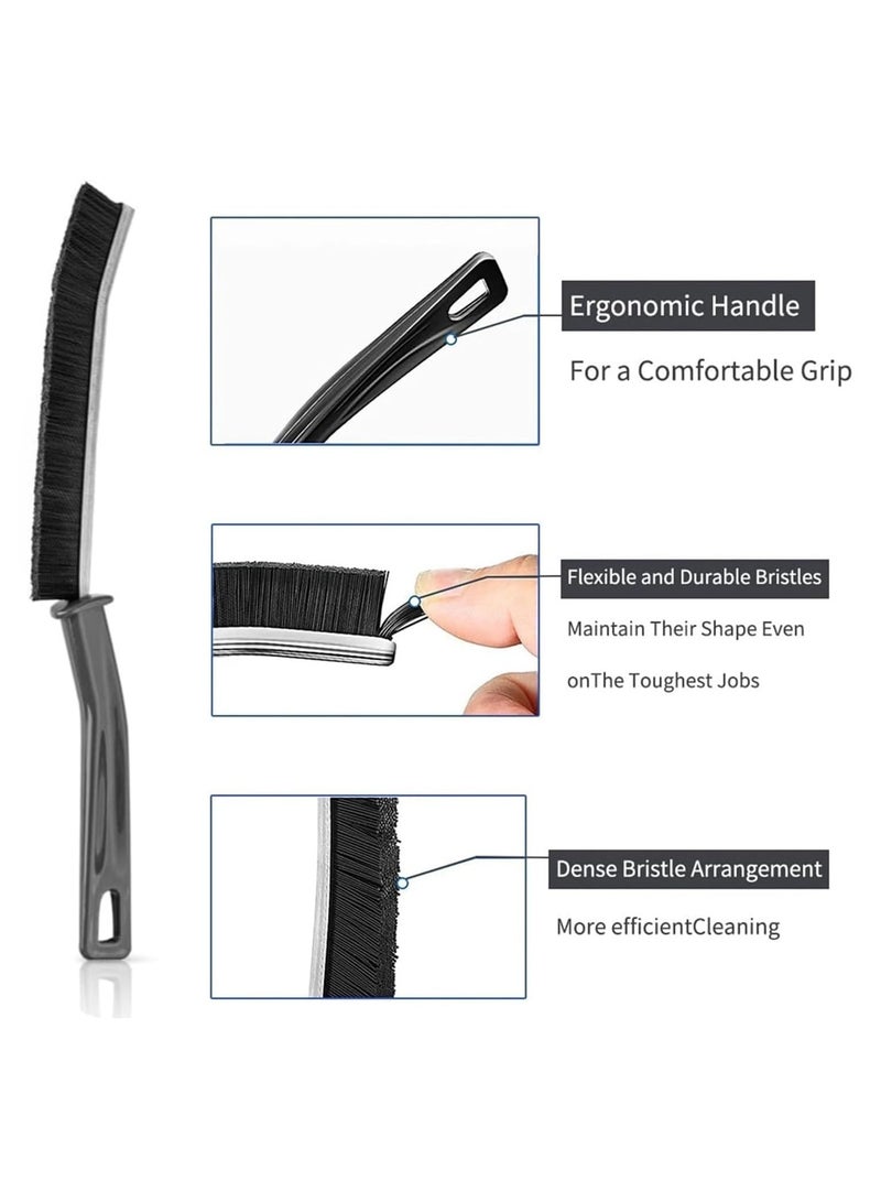 sokany 5 PCS Bathroom Crevice Gaps Cleaning Brush, Groove Cleaning Brush, Dead Corners Multifunctional Brushes,Multifunctional Window Brushes (Black) - Image 4