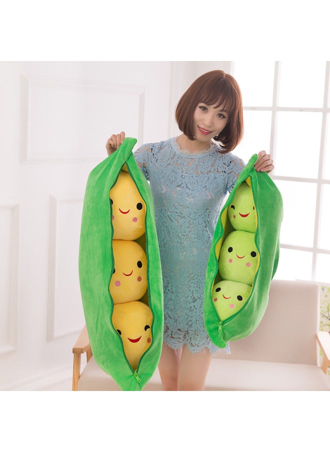 Generic - Cute Pea Pod Plush Toy Doll Couple Sleeping Pillow Valentine's Day Gift-Color:Green Beans-Height:90cm - Image 1