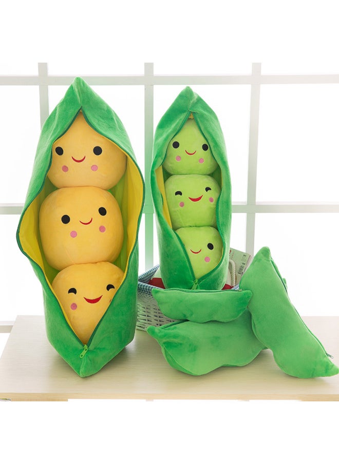 Generic - Cute Pea Pod Plush Toy Doll Couple Sleeping Pillow Valentine's Day Gift-Color:Green Beans-Height:90cm - Image 1