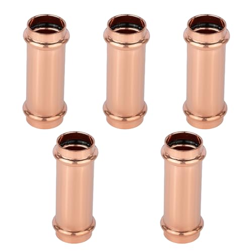 EFIELD Pack of 5 EFIELD 34 x 34 Copper Press Fit Extended Coupling Fittings No StopPRESS029 - Image 1