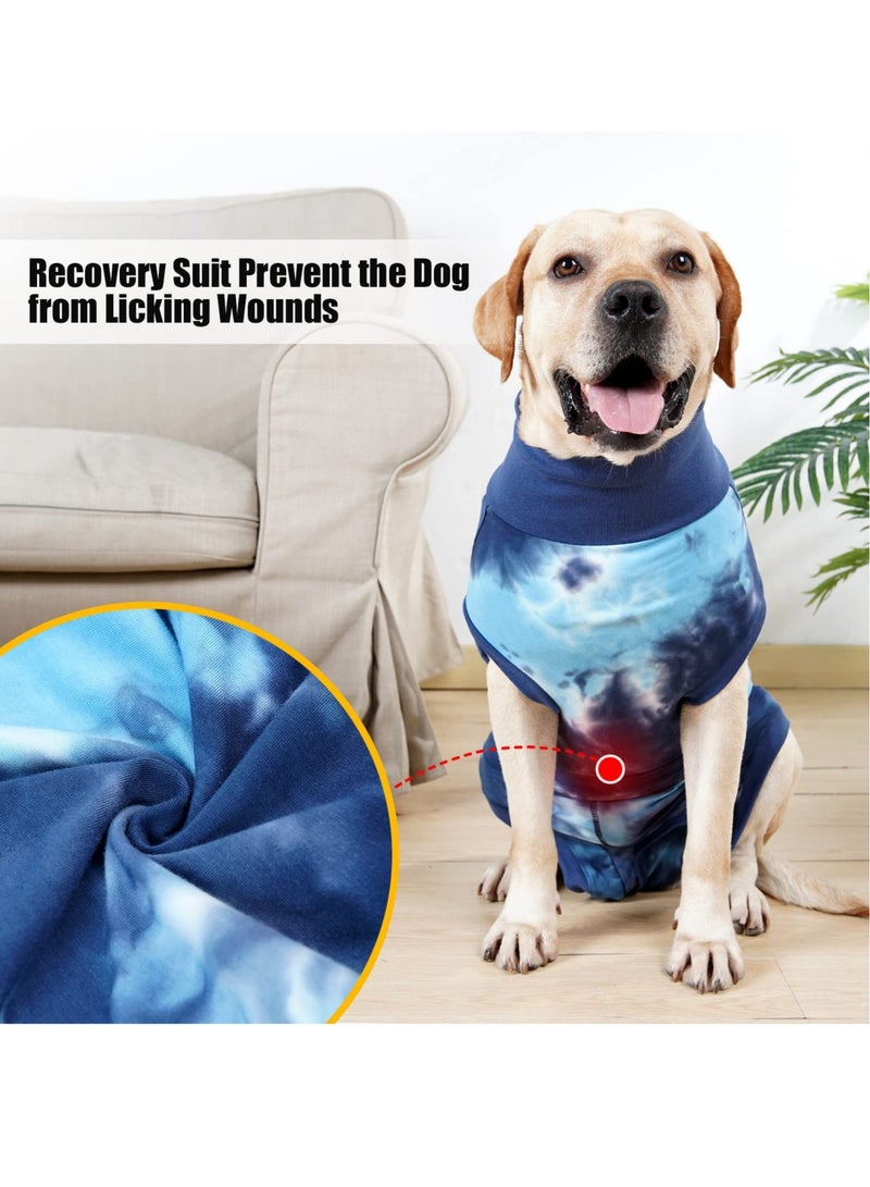 KASTWAVE Dog Recovery Suit Soft and Breathable Onesie with Tie Dye Design ECollar Alternative for Abdominal Wounds and Anti-Licking M - Image 4