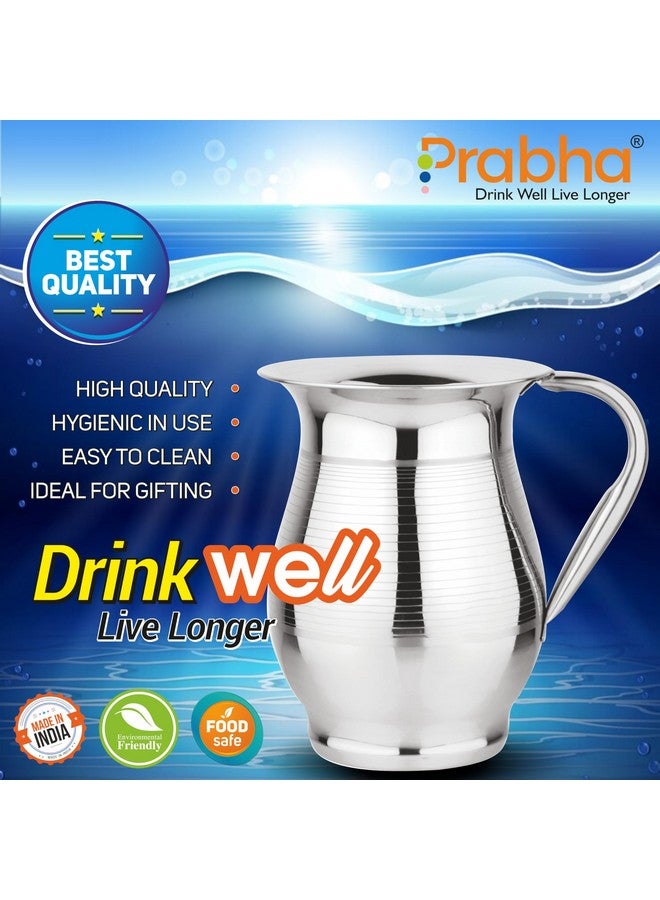 Prabha Prabha Stainless Steel Supremo Water Jug 2000ml - Ideal for Home & Kitchen, Durable & Elegant  - Image 5