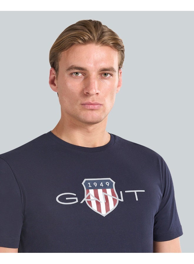Gant Regular Fit Archive Shield T-Shirt For Men (Navy) - Image 4