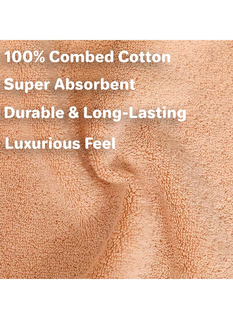 MAXQON Pack Of 10 - Face Towel - 100% Cotton Small Size (30x30cm) Highly Absorbent And Super Durable, Color Brown  - Image 4