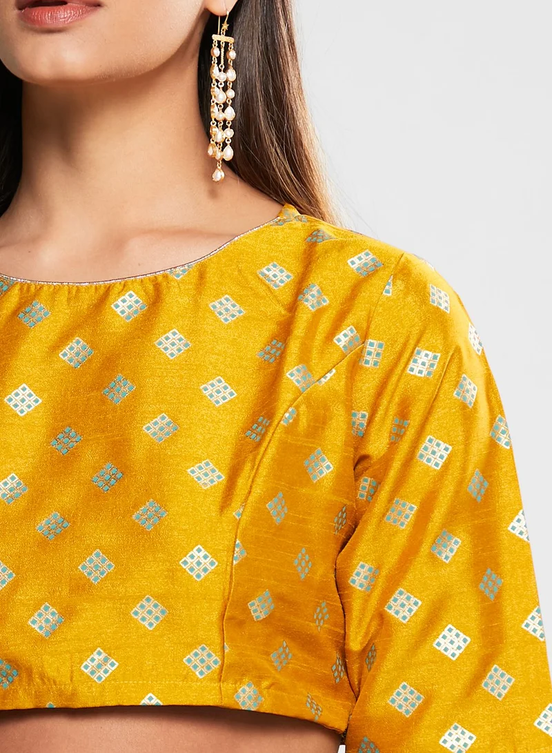 kolaba Printed Crop Top
