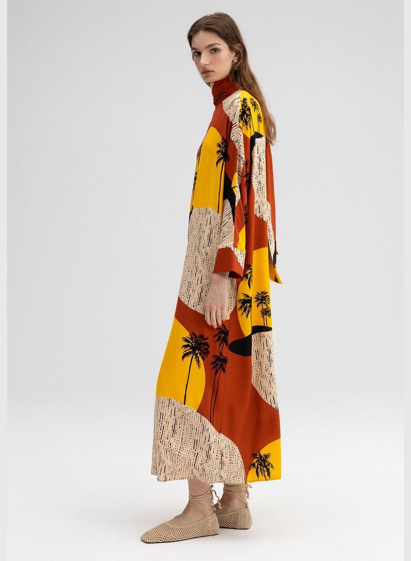 Touche فستان بطبعة غروب الشمس - Image 4