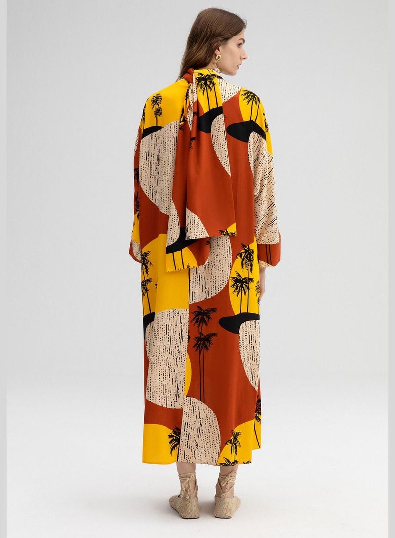 Touche فستان بطبعة غروب الشمس - Image 5