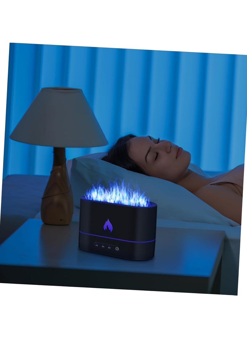 Generic - Machine Essential Oil Diffusers For Home Mini Humidifier Small Office Decor Flame Air Humidifier Diffusers For Essential Oils Large Room Desk Aroma Diffuser Black - Image 1