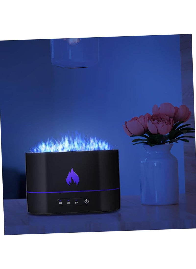 Generic - Machine Essential Oil Diffusers For Home Mini Humidifier Small Office Decor Flame Air Humidifier Diffusers For Essential Oils Large Room Desk Aroma Diffuser Black - Image 1