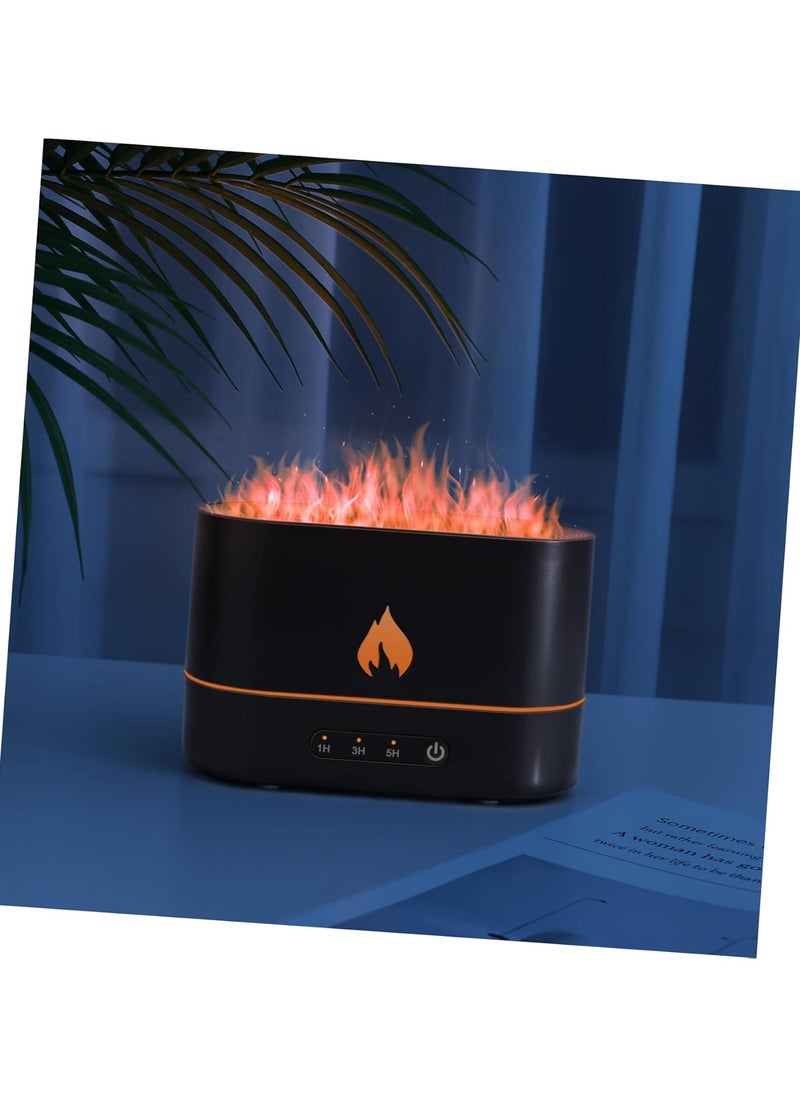 Generic - Machine Essential Oil Diffusers For Home Mini Humidifier Small Office Decor Flame Air Humidifier Diffusers For Essential Oils Large Room Desk Aroma Diffuser Black - Image 1