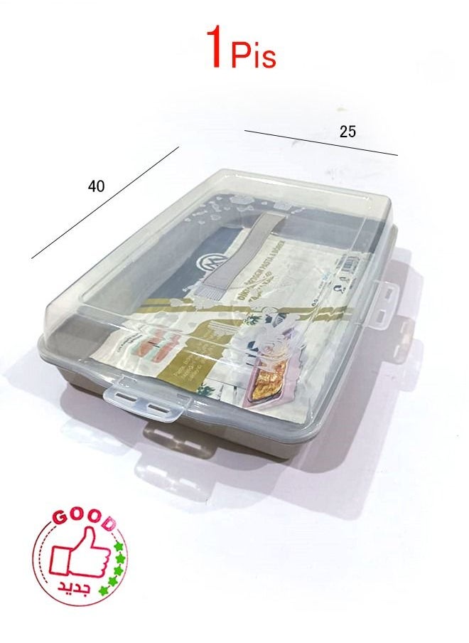 Generic - Plastic cake and pastry container with a transparent cover - Image 1