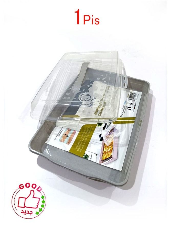 Generic - Plastic cake and pastry container with a transparent cover - Image 1