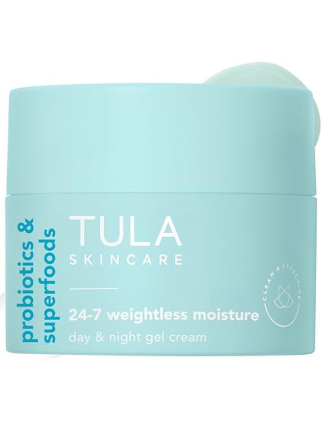 TULA Skin Care 247 Weightless Moisture Hydrating Day Night Cream AntiAging Lightweight Gel Cream Moisturizer for Face Contains Watermelon Blueberry Extract 15 oz - Image 1