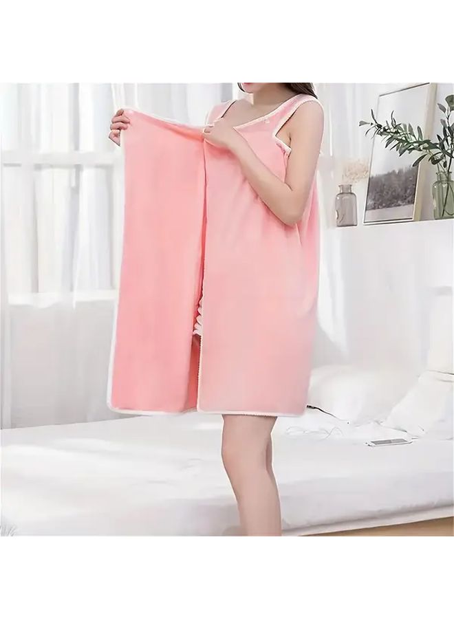 Purple Coral Velvet Towel With Bow Neck Quick Drying Absorbent Hypoallergenic Spa Towel - Image 2