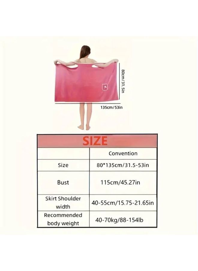 Purple Coral Velvet Towel With Bow Neck Quick Drying Absorbent Hypoallergenic Spa Towel - Image 3