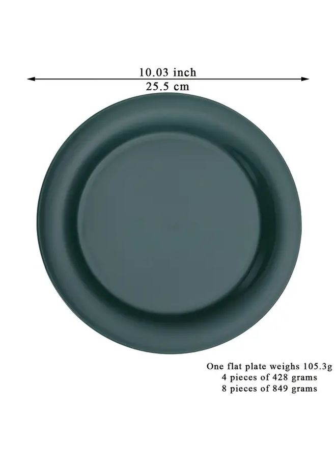 10 Inch Reusable Plastic Dinner Plates 4pcs Mix Set - Image 3