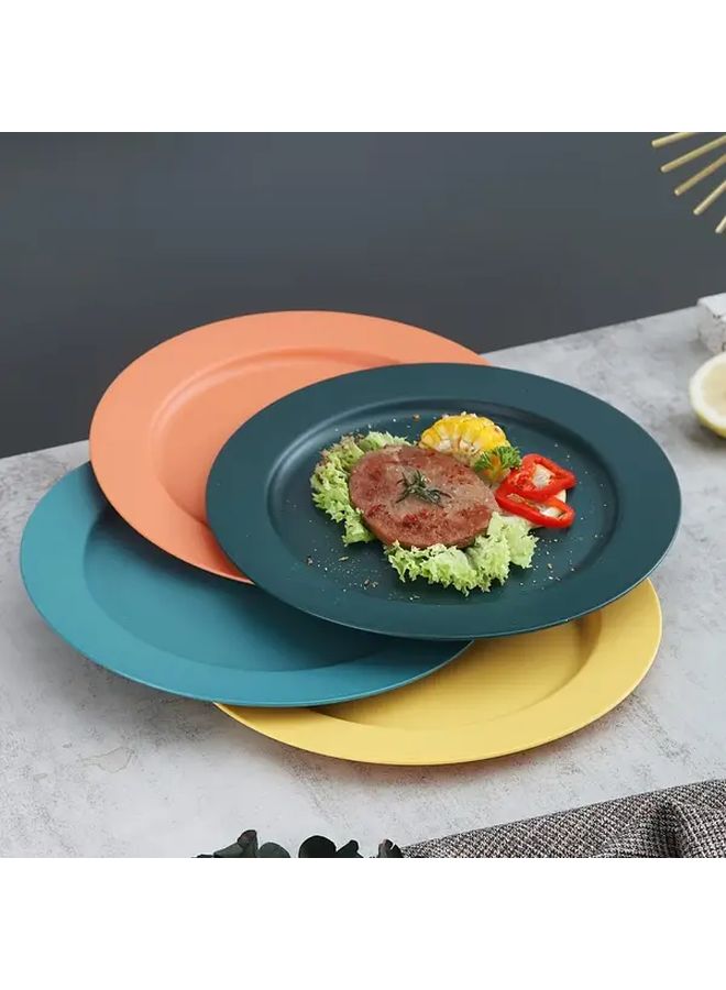 10 Inch Reusable Plastic Dinner Plates 4pcs Mix Set - Image 2