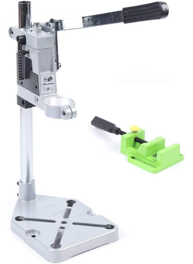 Drill Press Rotary Tool Workstation Stand, Drill Press Stand For Hand Drill, Benchtop Drill Press, Floor Drill Press Stand Table for Drill Workbench Repair Tool Clamp for Drilling Collet, Double Hole - Image 5
