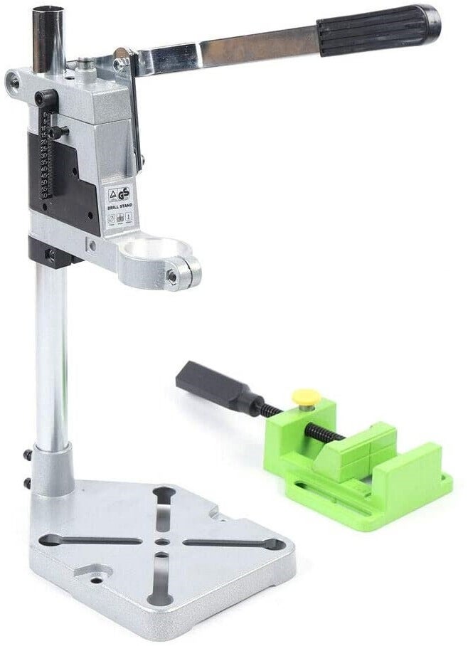 Drill Press Rotary Tool Workstation Stand, Drill Press Stand For Hand Drill, Benchtop Drill Press, Floor Drill Press Stand Table for Drill Workbench Repair Tool Clamp for Drilling Collet, Double Hole - Image 3
