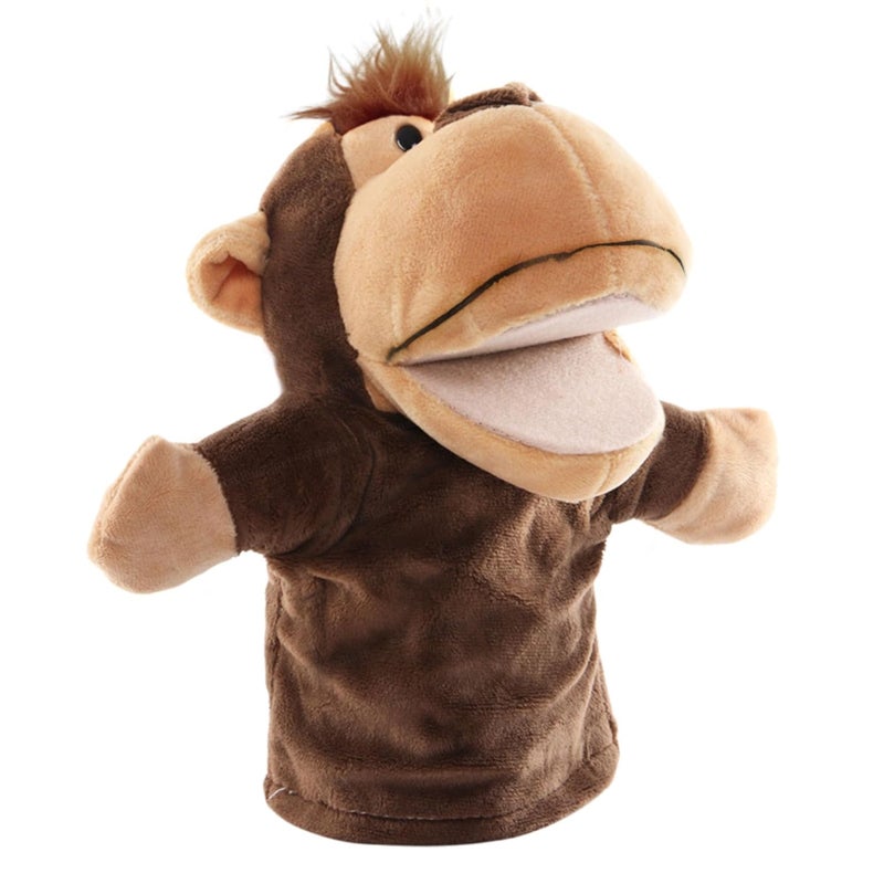 FunBlast دمى اليد للأطفال – دمى حيوانات محشوة مع فم متحرك، دمى سرد القصص للأطفال، لعبة دمى اليد، ألعاب تعليمية ممتعة (قرد) - Image 1