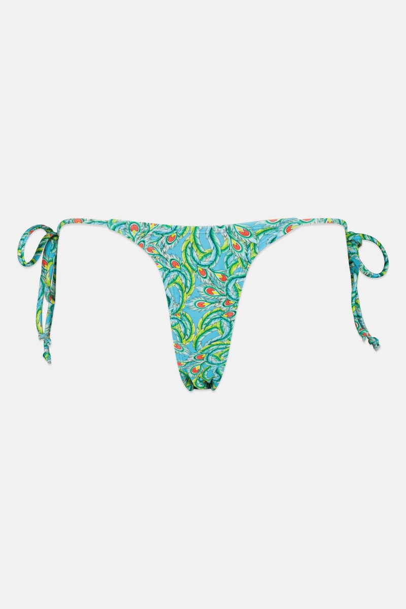 Ed Hardy Women Allover Print Bikini Bottom, Blue  - Image 1