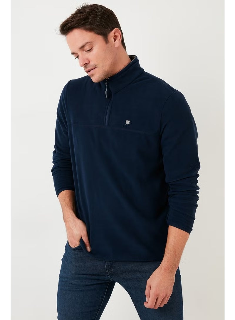 Buratti Slim Fit Anti-Pilling Non-Pilling Bato Collar Winter Raised Polar Fleece Men's POLAR 5906001 - Image 5