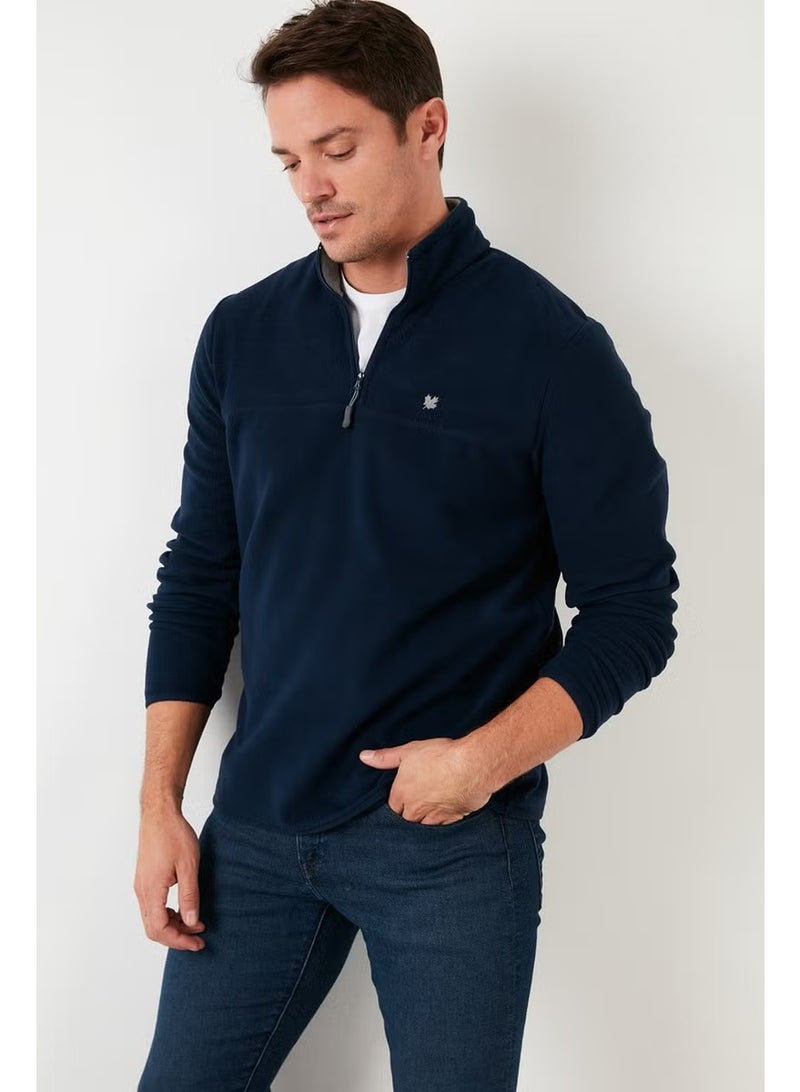 Buratti Slim Fit Anti-Pilling Non-Pilling Bato Collar Winter Raised Polar Fleece Men's POLAR 5906001 - Image 2