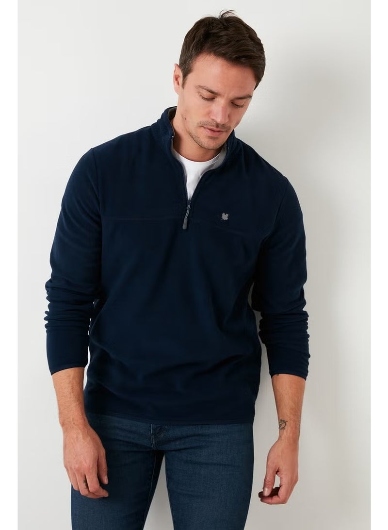 Buratti Slim Fit Anti-Pilling Non-Pilling Bato Collar Winter Raised Polar Fleece Men's POLAR 5906001 - Image 3