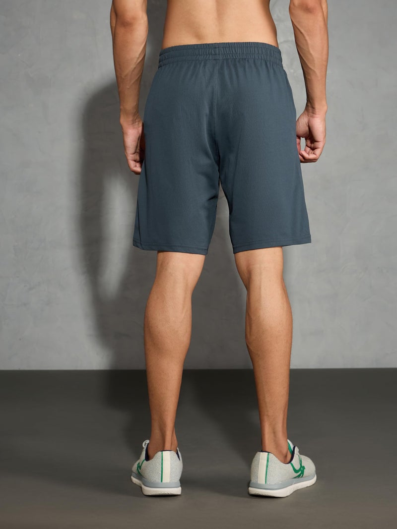 TECHNOSPORT Mens Slim Fit Shorts for Gym, Workout & Sports - (MSOR66DCN_Dark Carbon_2XL) - Image 2