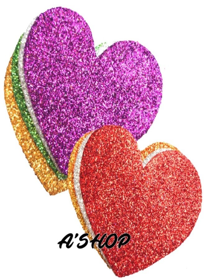 A'SHOP Mixed Shaped Glitter Eva Foam Big Stickers for Art & Craft for Kids (Set of 48 Pieces) - Image 5