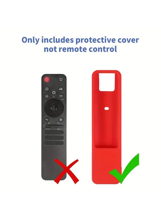 Red Silicone Protective Cover with Lanyard for MR25GA Language Remote Control Anti Drop TV Remote Cover - Image 4