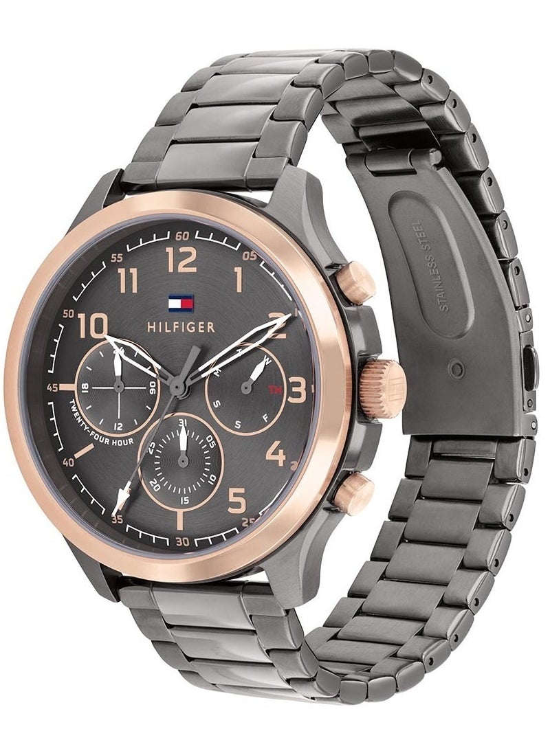Tommy Hilfiger Plus Men's Qtz Multifunction Stainless Steel and Bracelet Casual Watch-1791871 44MM  - Image 2