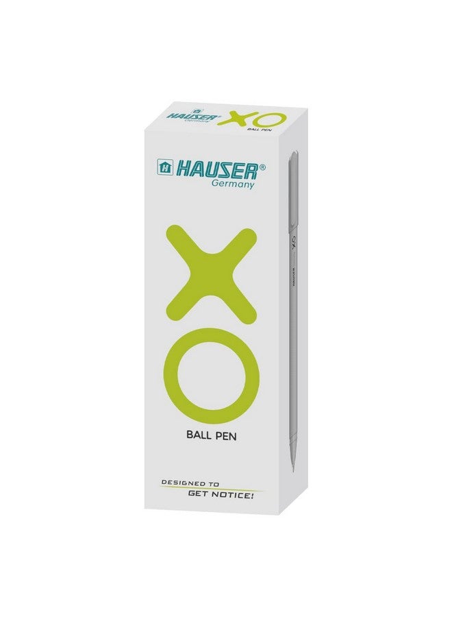 Hauser Germany Xo Ball Pen Box Pack | Tip Size 0.7 Mm | Sleek Body & Minimalistic Design | Matt Finish | Solid Body Type | Low Viscosity Ink | Ultra Durable Tip | Black Ink, Set Of 10 Pcs - Image 2