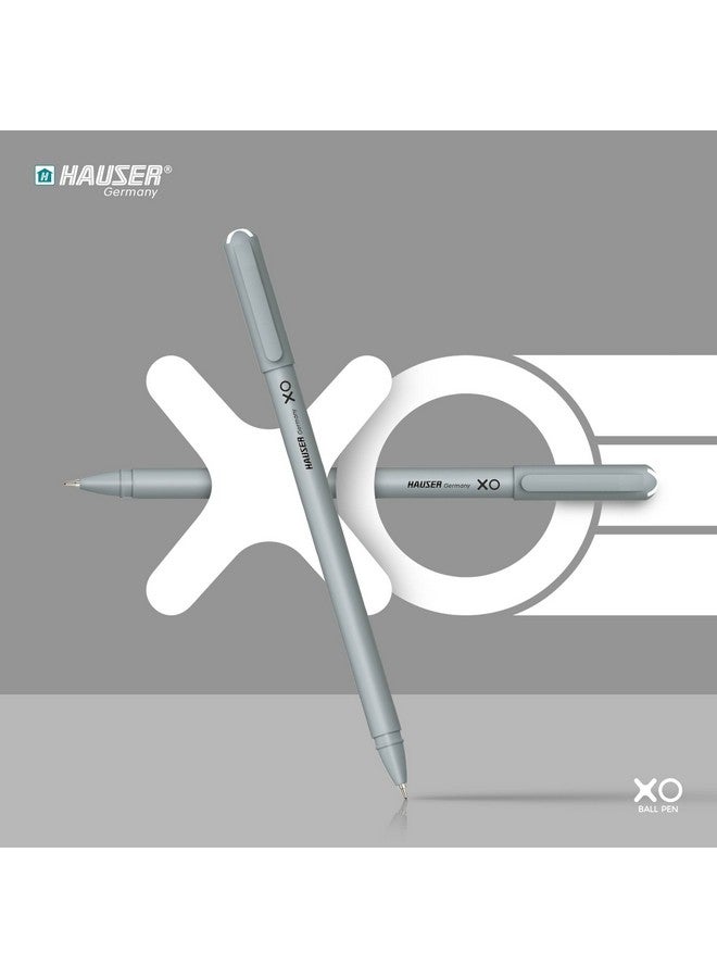 Hauser Germany Xo Ball Pen Box Pack | Tip Size 0.7 Mm | Sleek Body & Minimalistic Design | Matt Finish | Solid Body Type | Low Viscosity Ink | Ultra Durable Tip | Black Ink, Set Of 10 Pcs - Image 5