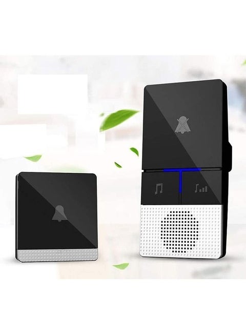 Wireless DoorBell No Battery Required Waterproof Door Bell Chime Kit 650ft Operating Range 4 Levels Volume 32 Melodies 1 Self-Powered Push Button and 1 Plug-in Receiver