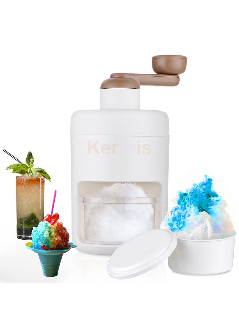 PIXELERA PIXELERA Manual Ice Shaver with Stainless Steel BladesEasyOperated Ice Gola Slush Maker Snow Cones Maker with Frozen MoldIce HandCranked Household Ice Breaker for Ice Cream Snowcone Kakigori  - Image 1