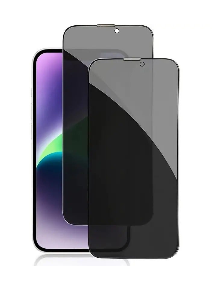 AS2 iPhone 14 Pro MaxHD Anti-Spy Privacy Glass Protector  Max -  6.7 inch  (2 Pack Set) - Image 1