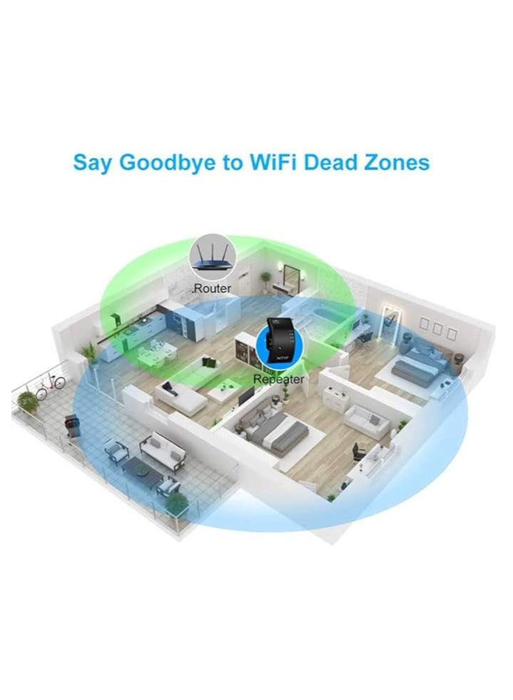 general Wireless WIFI Repeater 300Mbps Wifi Extender Remote WIFI Signal Amplifier WIFI Booster with Ethernet Port Access Point WLAN Receiver Simple setup - Image 5