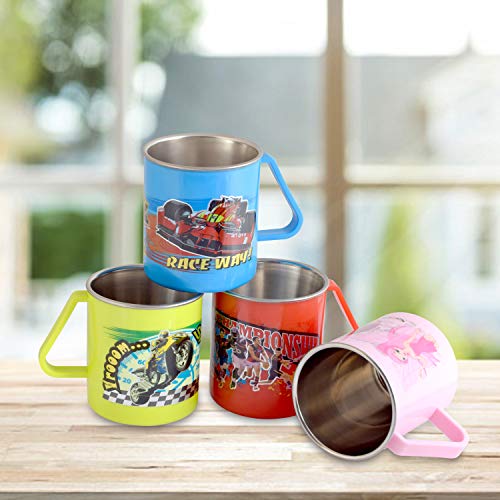 SAURA- Joy Milk and Coffee Mug with Steel Inner 330 ml- Set of 2 Assorted (Red and Green) - Image 3