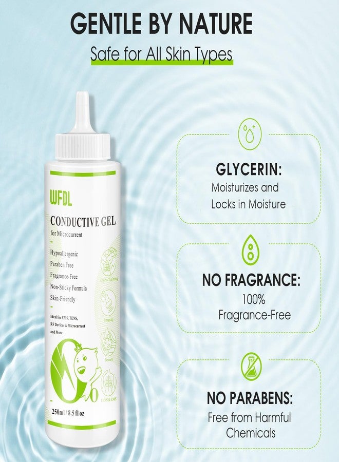 WFDL Conductive Gel, Safe and Non-Sticky Microcurrent Gel for Face, Perfect for RF, EMS and TENS, 8.5 oz, 2-Pack - Image 3