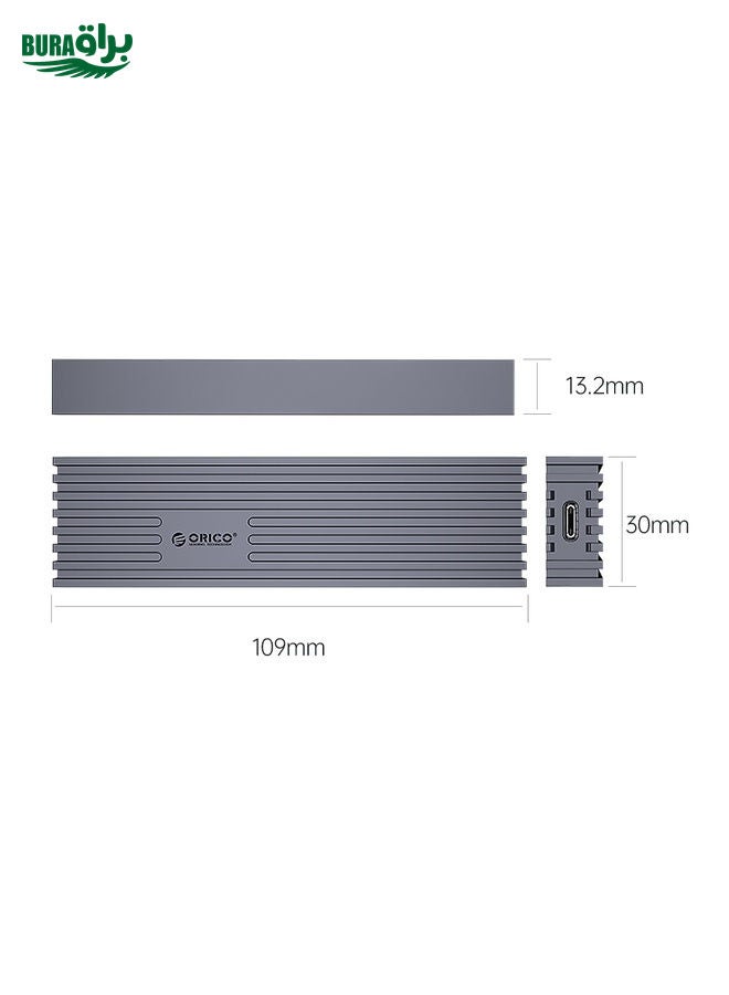 BURAQ ORICO M231C3-GY M.2 NGFF SSD Enclosure(Grey) - Image 2