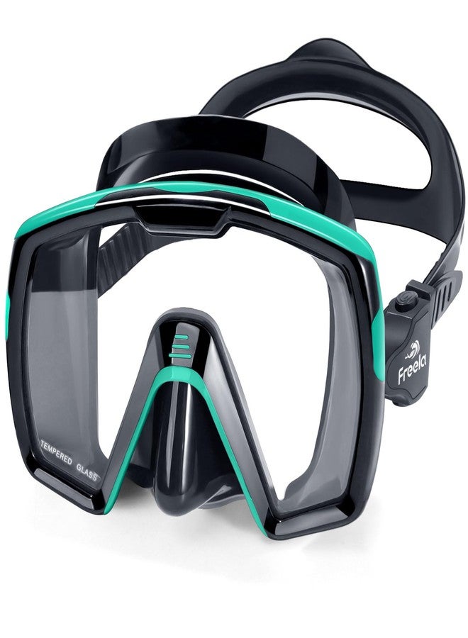 Freela Adult Swim Goggles Mask for Adult Men Women with Nose Cover, Pool Water Beach Swimming Goggles Mask Anti Fog No Leakage, 180° Clear View Low Inner Volume Wide Vision Underwater Green Comfort - Image 1