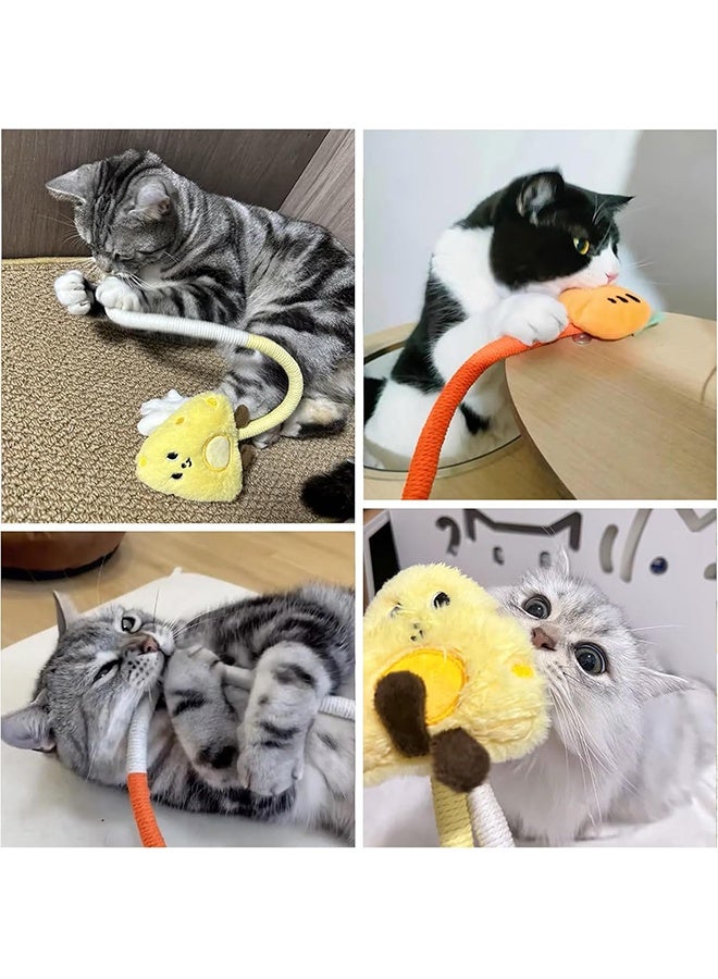 2 Pack Kingtree Cat Toy Chew Ropes,Cotton Rope Cat Chew Toys Interactive Catnip Rope Toys for Indoor Cats Teeth Cleaning, Bite Resistant Chew Ropes Without Wire - Image 4